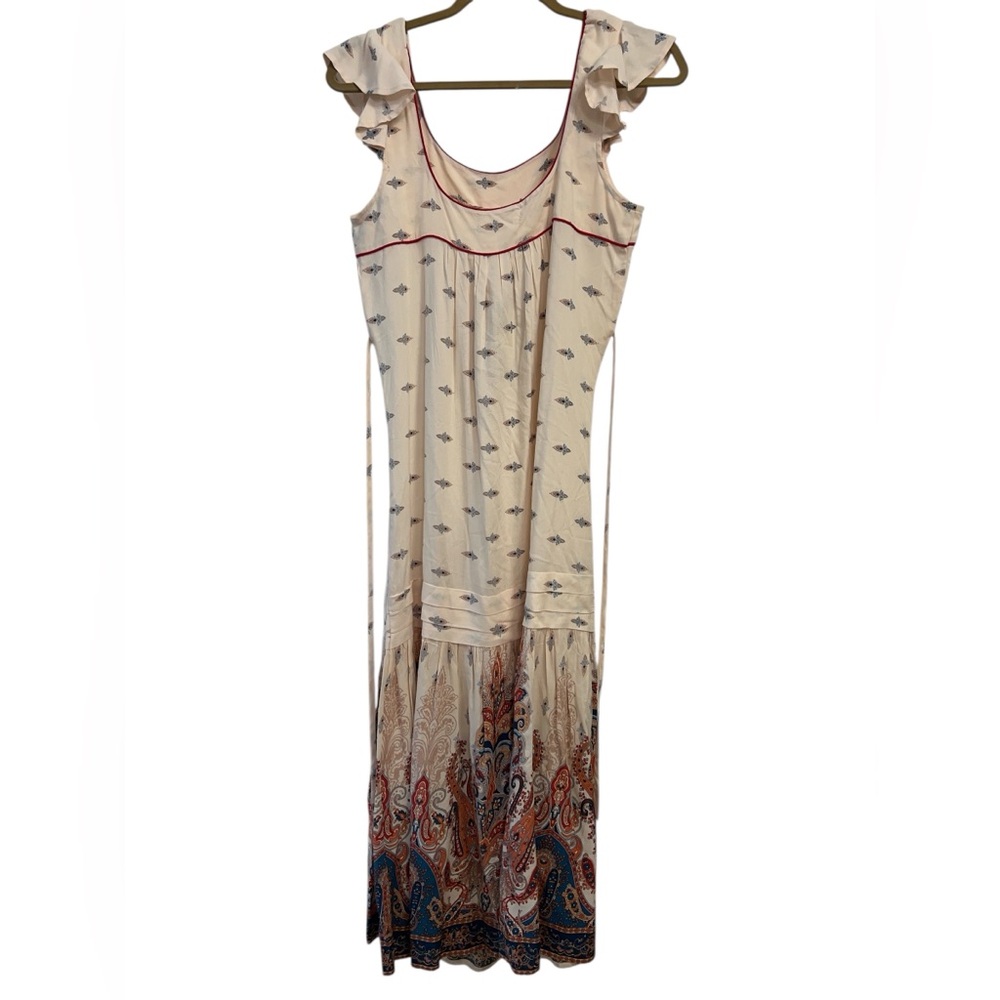 NWT BOG Band Of Gypsies Women's Small S Loose Boho Midi Flutter Sleeve Paisley - Picture 7 of 15